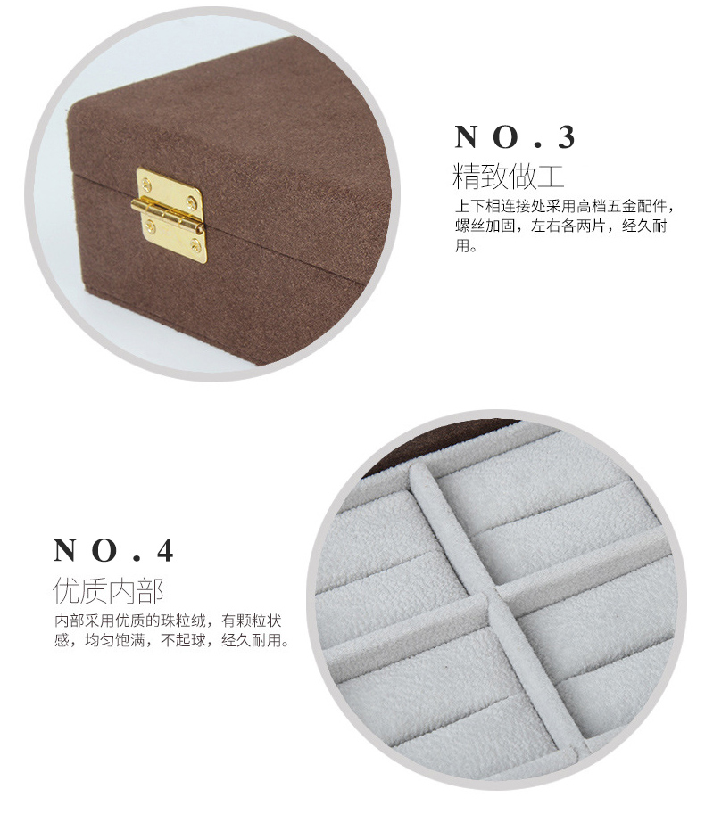 皮革首饰展示盒细节